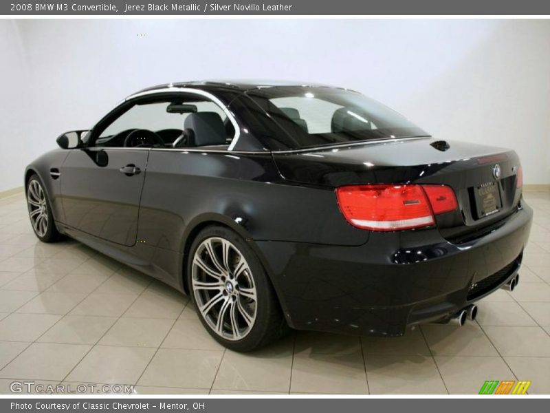 Jerez Black Metallic / Silver Novillo Leather 2008 BMW M3 Convertible