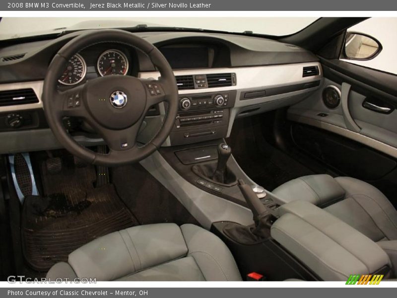 Jerez Black Metallic / Silver Novillo Leather 2008 BMW M3 Convertible
