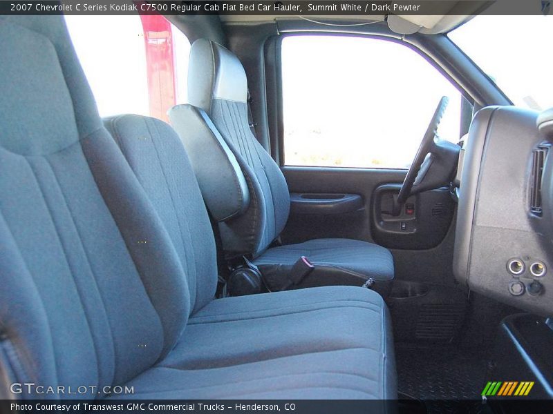 Summit White / Dark Pewter 2007 Chevrolet C Series Kodiak C7500 Regular Cab Flat Bed Car Hauler