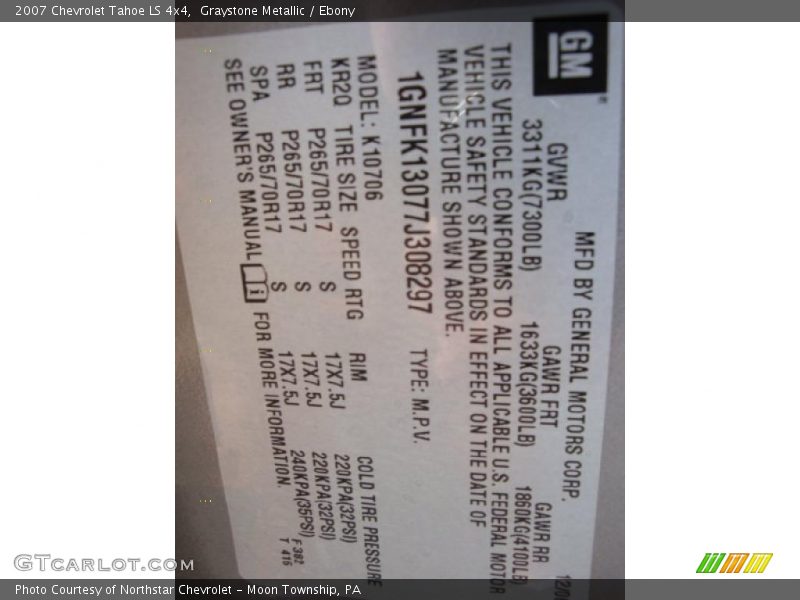Graystone Metallic / Ebony 2007 Chevrolet Tahoe LS 4x4