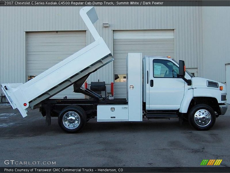 Summit White / Dark Pewter 2007 Chevrolet C Series Kodiak C4500 Regular Cab Dump Truck