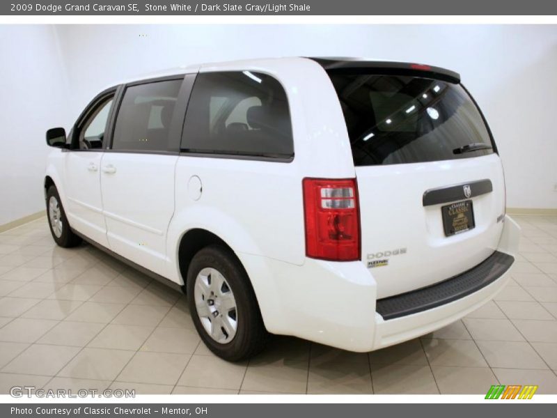 Stone White / Dark Slate Gray/Light Shale 2009 Dodge Grand Caravan SE