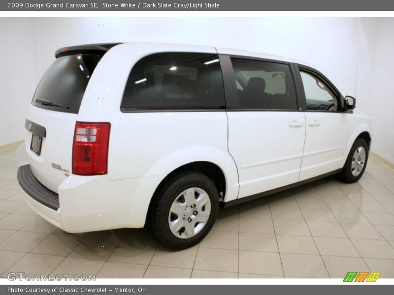 Stone White / Dark Slate Gray/Light Shale 2009 Dodge Grand Caravan SE