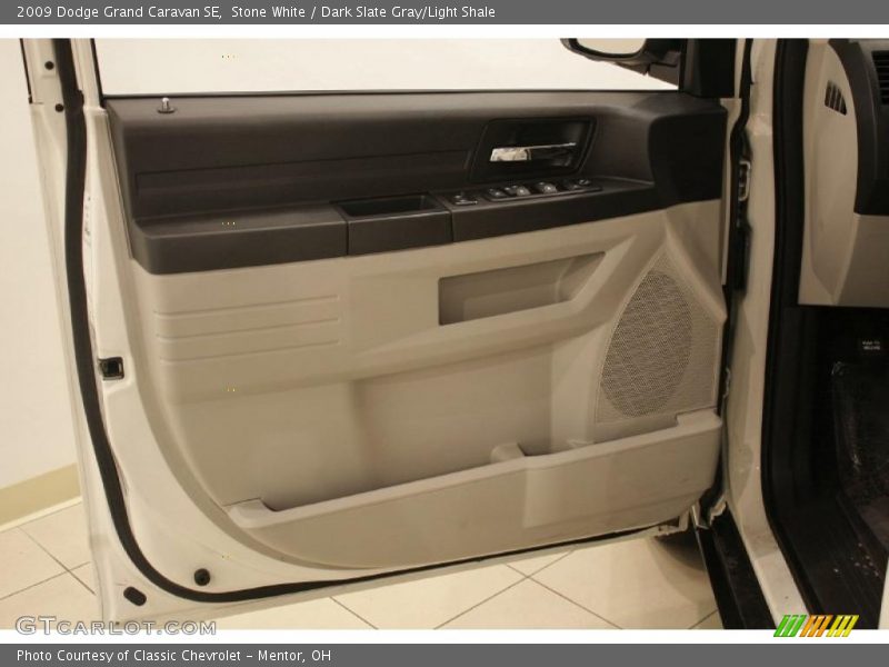 Stone White / Dark Slate Gray/Light Shale 2009 Dodge Grand Caravan SE