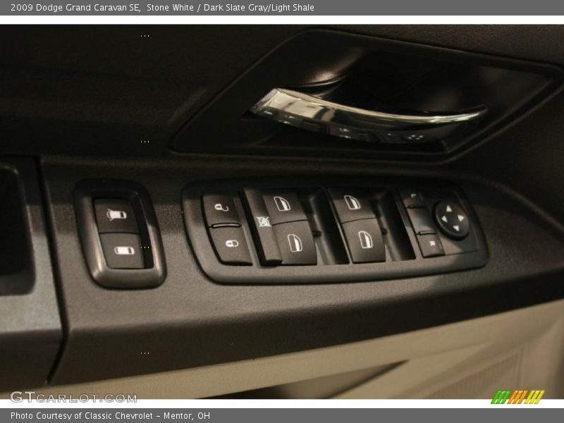 Stone White / Dark Slate Gray/Light Shale 2009 Dodge Grand Caravan SE