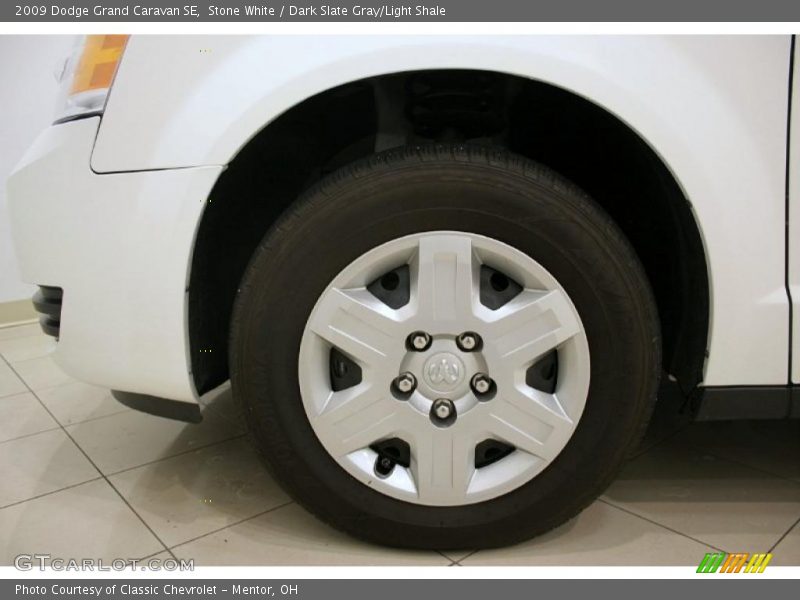 Stone White / Dark Slate Gray/Light Shale 2009 Dodge Grand Caravan SE