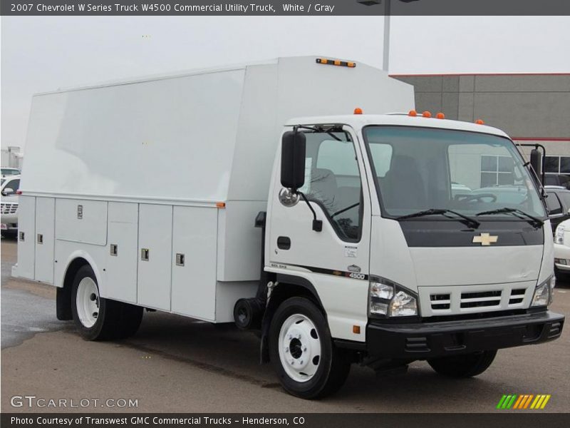 White / Gray 2007 Chevrolet W Series Truck W4500 Commercial Utility Truck