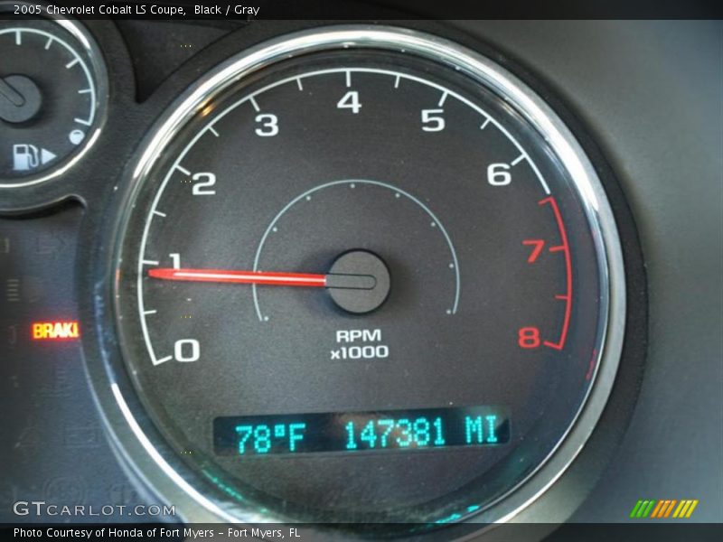 Black / Gray 2005 Chevrolet Cobalt LS Coupe
