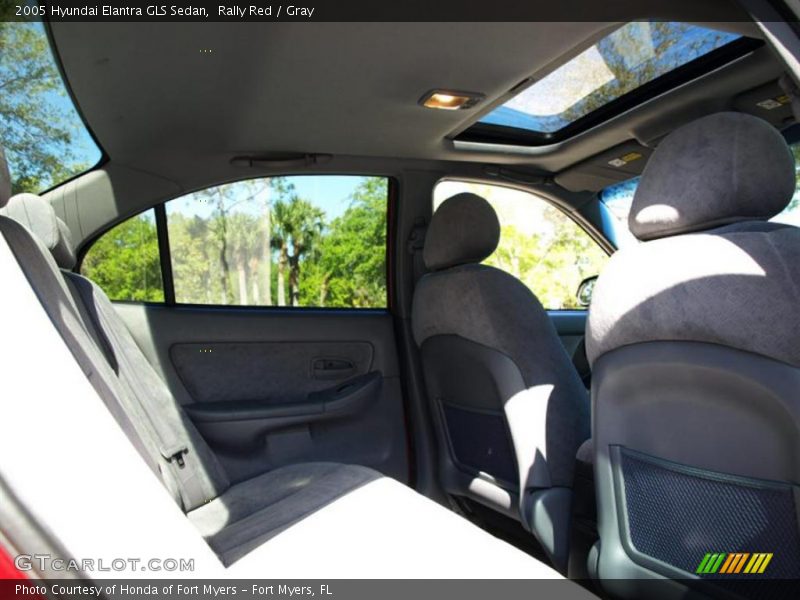 Rally Red / Gray 2005 Hyundai Elantra GLS Sedan