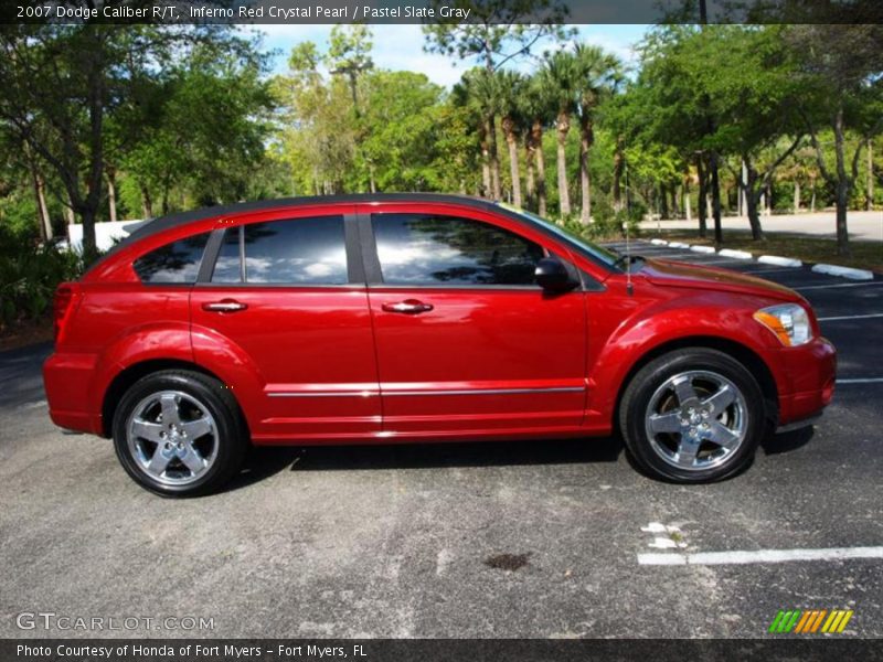 Inferno Red Crystal Pearl / Pastel Slate Gray 2007 Dodge Caliber R/T