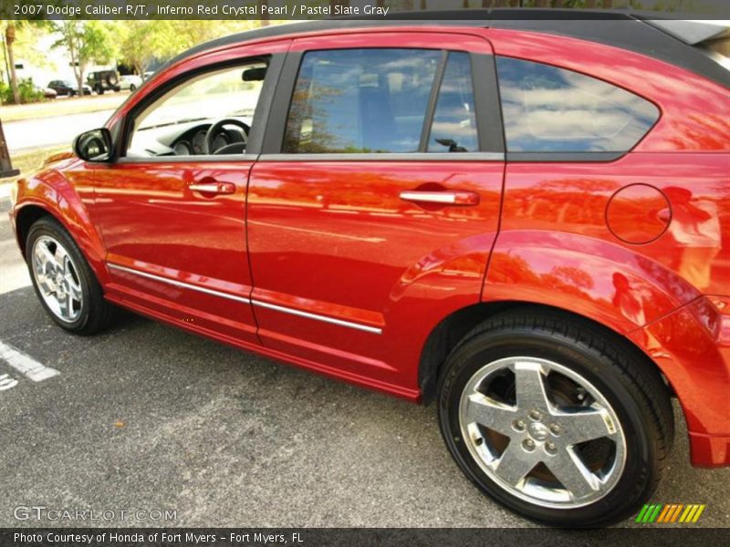 Inferno Red Crystal Pearl / Pastel Slate Gray 2007 Dodge Caliber R/T