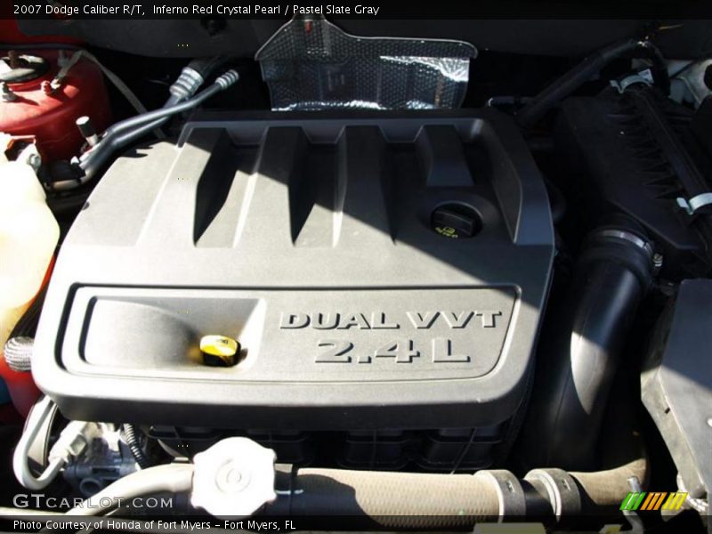 Inferno Red Crystal Pearl / Pastel Slate Gray 2007 Dodge Caliber R/T