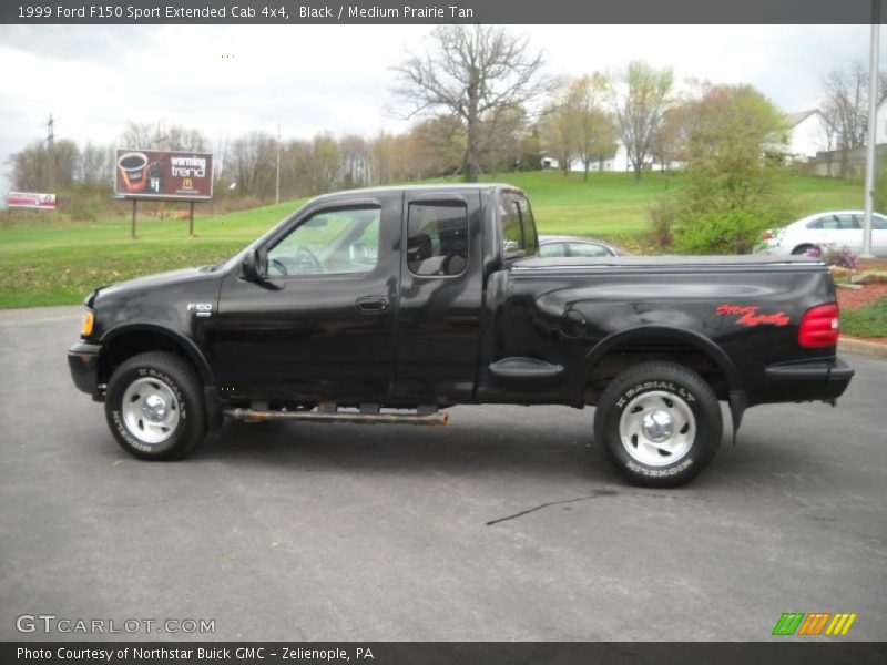 Black / Medium Prairie Tan 1999 Ford F150 Sport Extended Cab 4x4