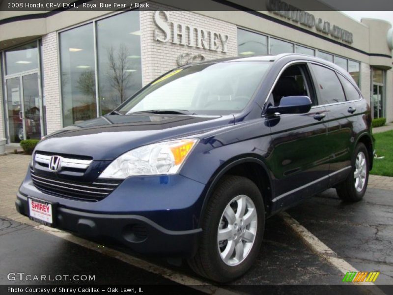 Royal Blue Pearl / Black 2008 Honda CR-V EX-L