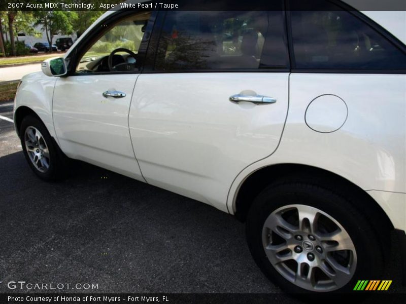 Aspen White Pearl / Taupe 2007 Acura MDX Technology