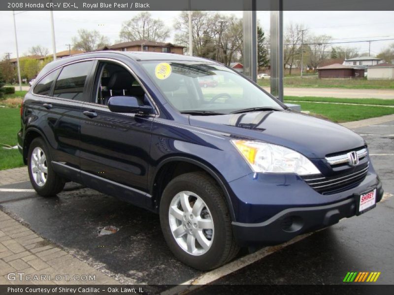 Royal Blue Pearl / Black 2008 Honda CR-V EX-L