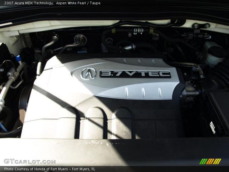 Aspen White Pearl / Taupe 2007 Acura MDX Technology