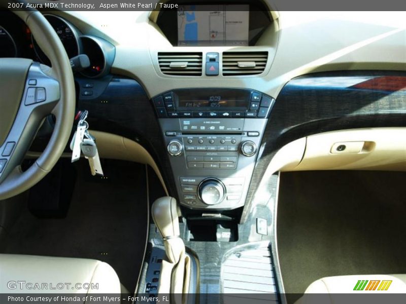 Aspen White Pearl / Taupe 2007 Acura MDX Technology