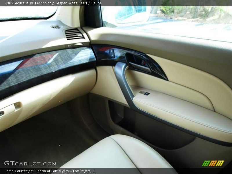 Aspen White Pearl / Taupe 2007 Acura MDX Technology