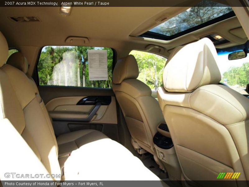 Aspen White Pearl / Taupe 2007 Acura MDX Technology