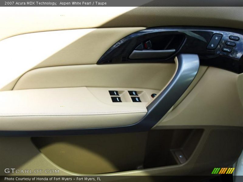 Aspen White Pearl / Taupe 2007 Acura MDX Technology