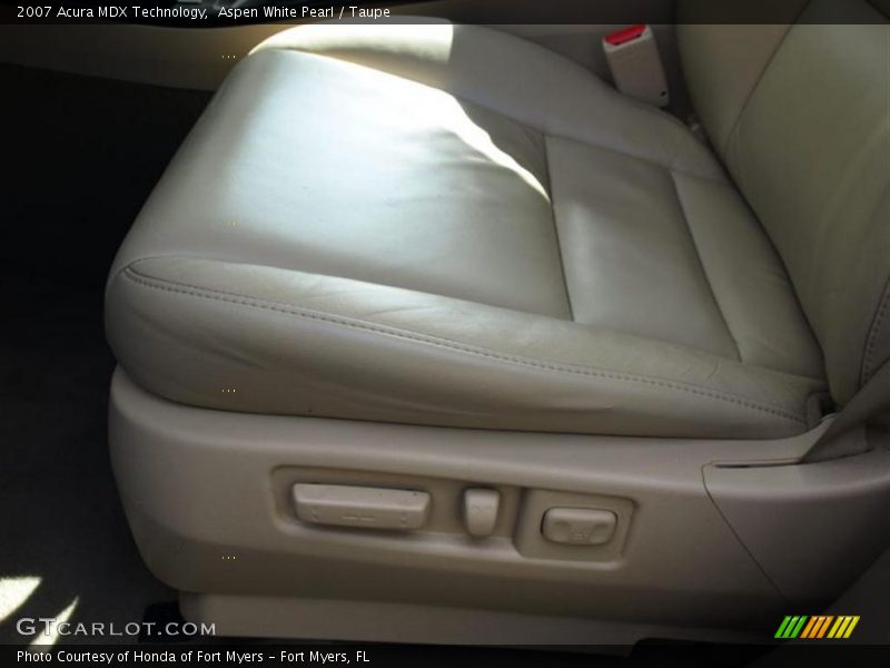 Aspen White Pearl / Taupe 2007 Acura MDX Technology