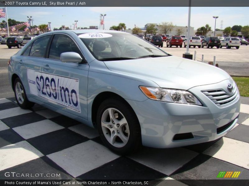 Sky Blue Pearl / Ash 2007 Toyota Camry LE