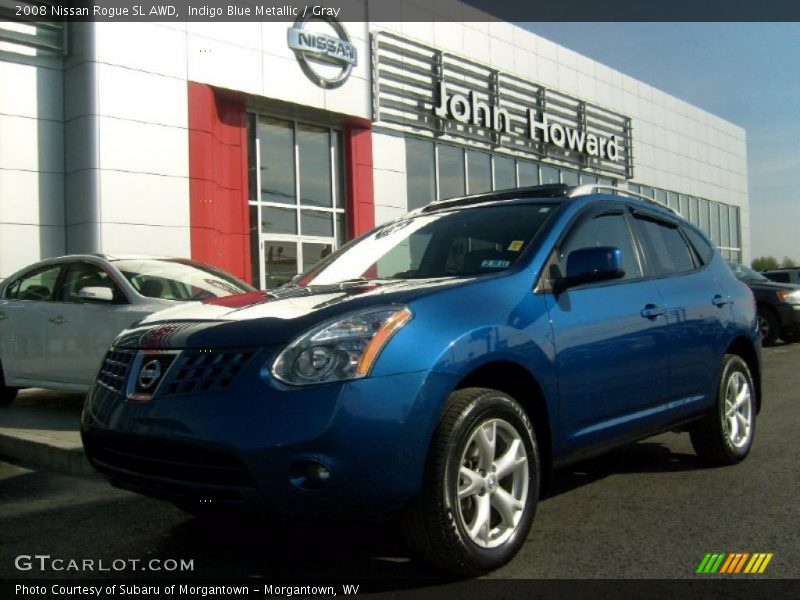 Indigo Blue Metallic / Gray 2008 Nissan Rogue SL AWD