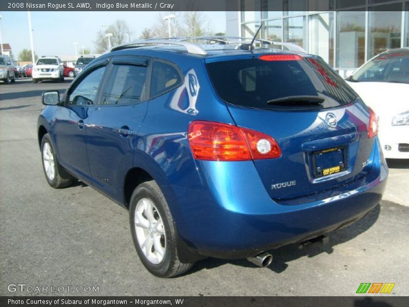 Indigo Blue Metallic / Gray 2008 Nissan Rogue SL AWD