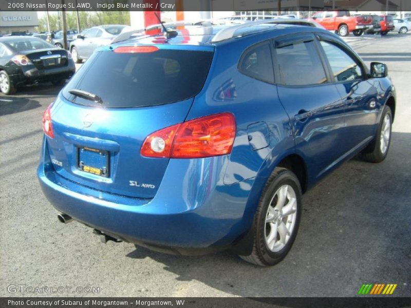 Indigo Blue Metallic / Gray 2008 Nissan Rogue SL AWD