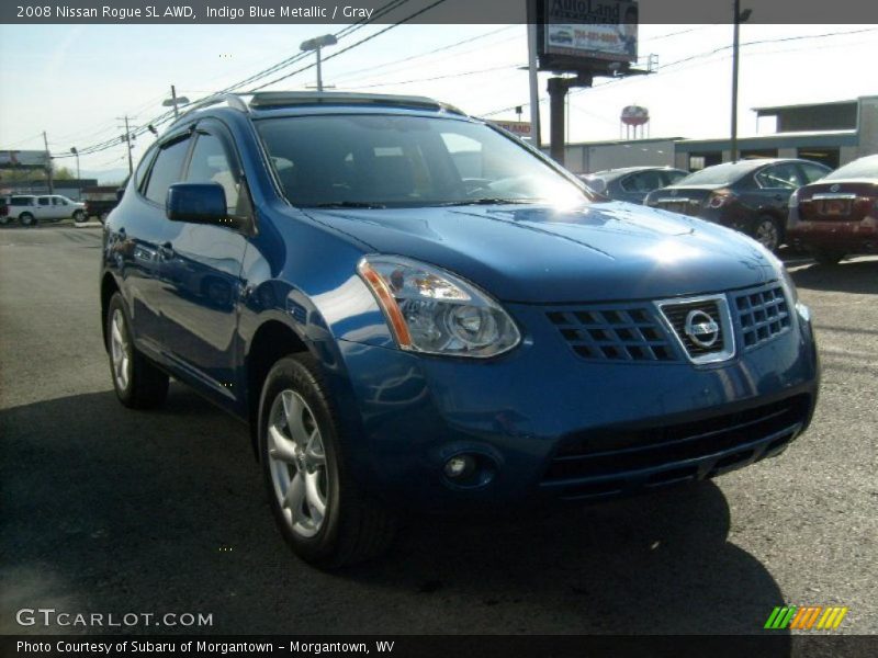 Indigo Blue Metallic / Gray 2008 Nissan Rogue SL AWD