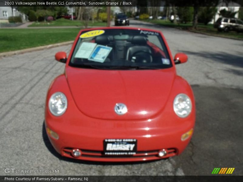 Sundown Orange / Black 2003 Volkswagen New Beetle GLS Convertible