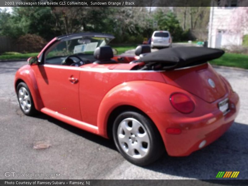 Sundown Orange / Black 2003 Volkswagen New Beetle GLS Convertible