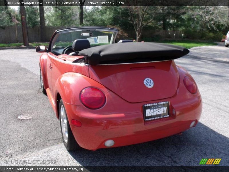 Sundown Orange / Black 2003 Volkswagen New Beetle GLS Convertible