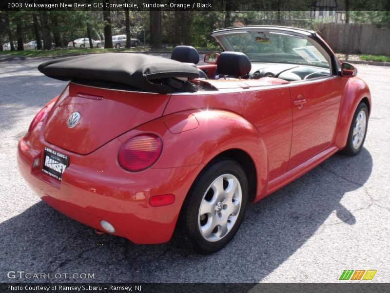 Sundown Orange / Black 2003 Volkswagen New Beetle GLS Convertible