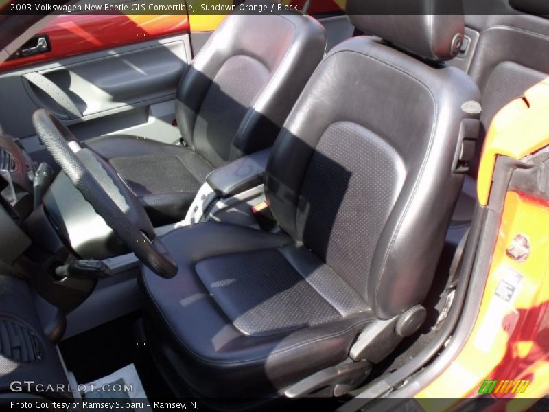 Sundown Orange / Black 2003 Volkswagen New Beetle GLS Convertible