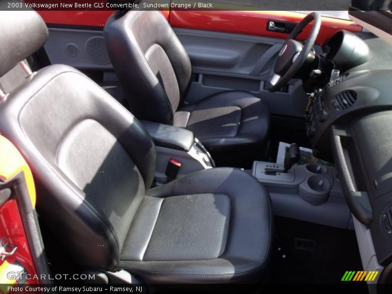 Sundown Orange / Black 2003 Volkswagen New Beetle GLS Convertible