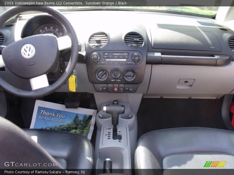 Sundown Orange / Black 2003 Volkswagen New Beetle GLS Convertible