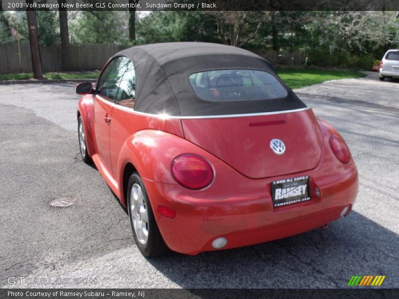 Sundown Orange / Black 2003 Volkswagen New Beetle GLS Convertible