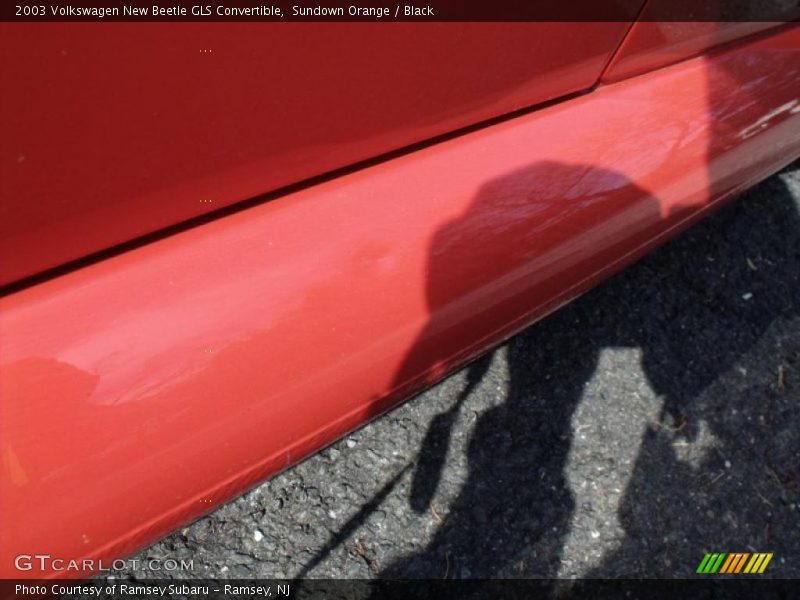 Sundown Orange / Black 2003 Volkswagen New Beetle GLS Convertible