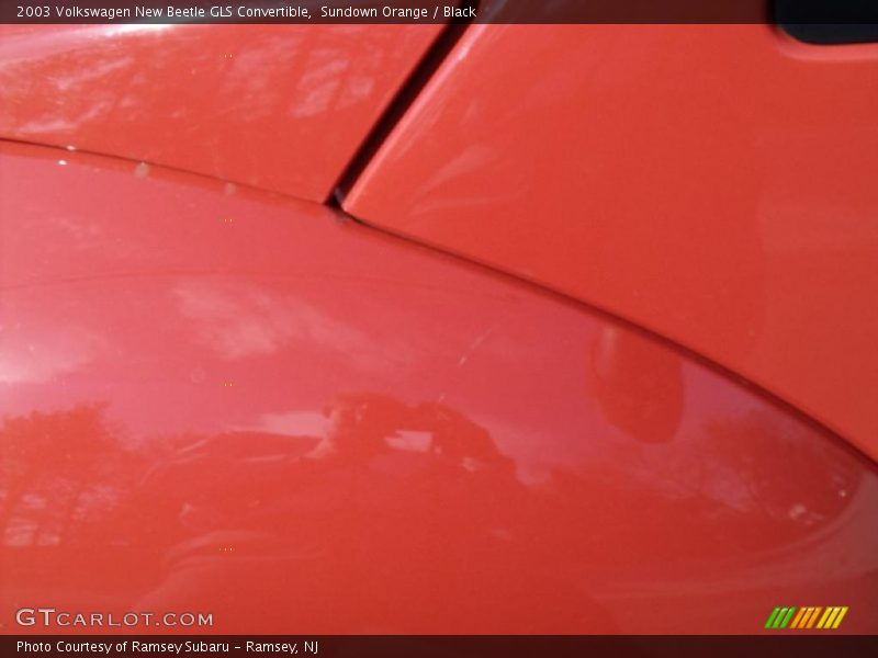 Sundown Orange / Black 2003 Volkswagen New Beetle GLS Convertible