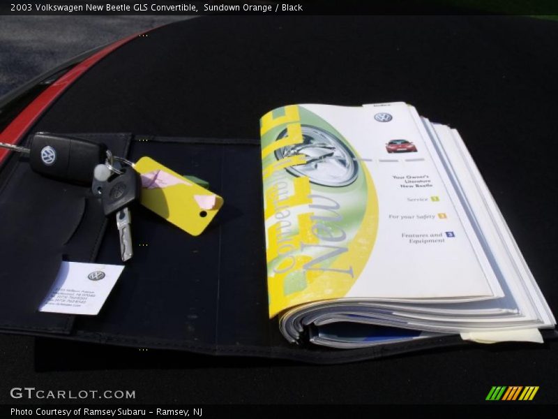 Sundown Orange / Black 2003 Volkswagen New Beetle GLS Convertible