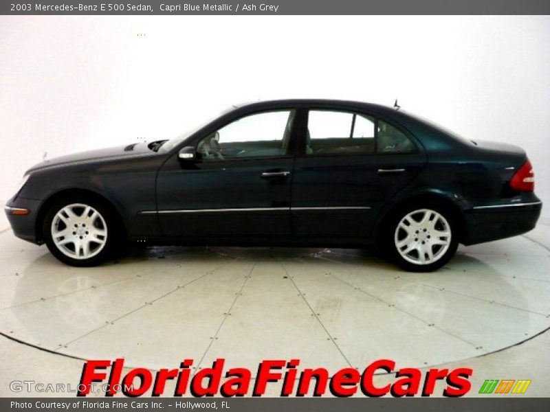 Capri Blue Metallic / Ash Grey 2003 Mercedes-Benz E 500 Sedan