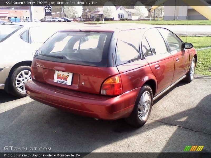 Brilliant Red Metallic / Tan 1998 Saturn S Series SW2 Wagon
