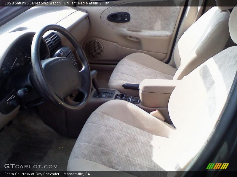 Brilliant Red Metallic / Tan 1998 Saturn S Series SW2 Wagon