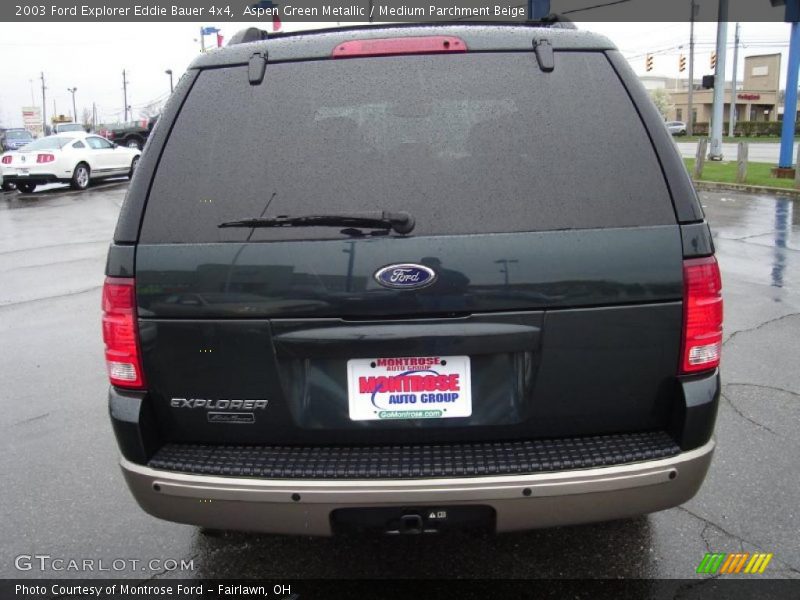 Aspen Green Metallic / Medium Parchment Beige 2003 Ford Explorer Eddie Bauer 4x4