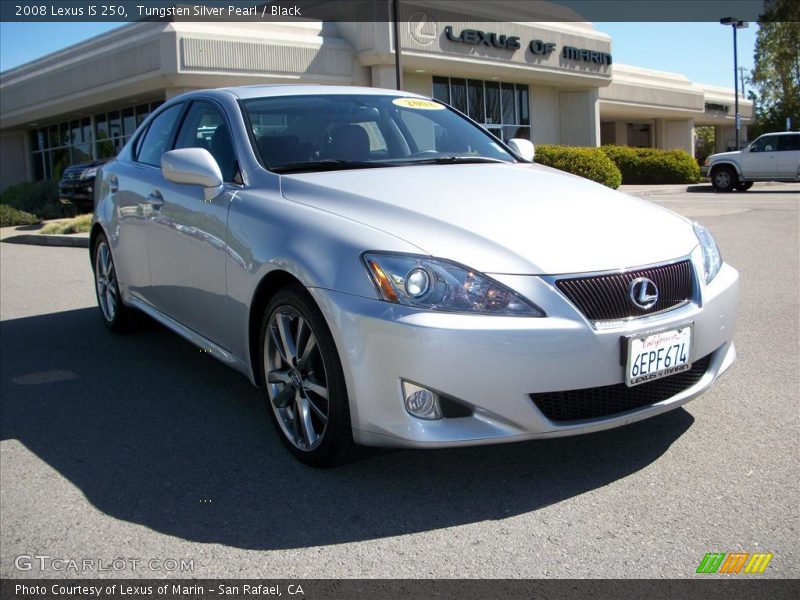 Tungsten Silver Pearl / Black 2008 Lexus IS 250