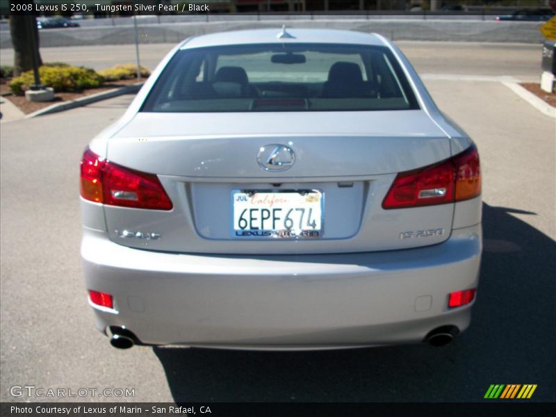 Tungsten Silver Pearl / Black 2008 Lexus IS 250