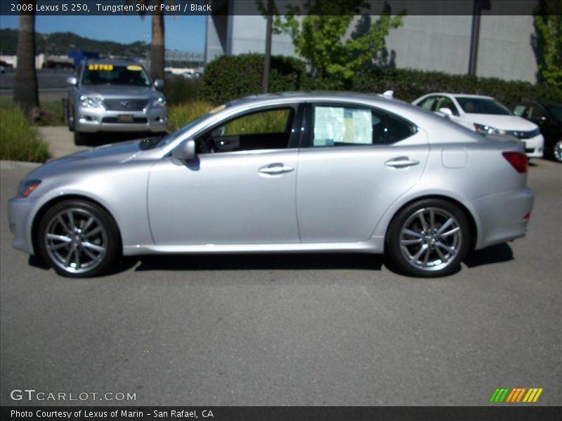 Tungsten Silver Pearl / Black 2008 Lexus IS 250