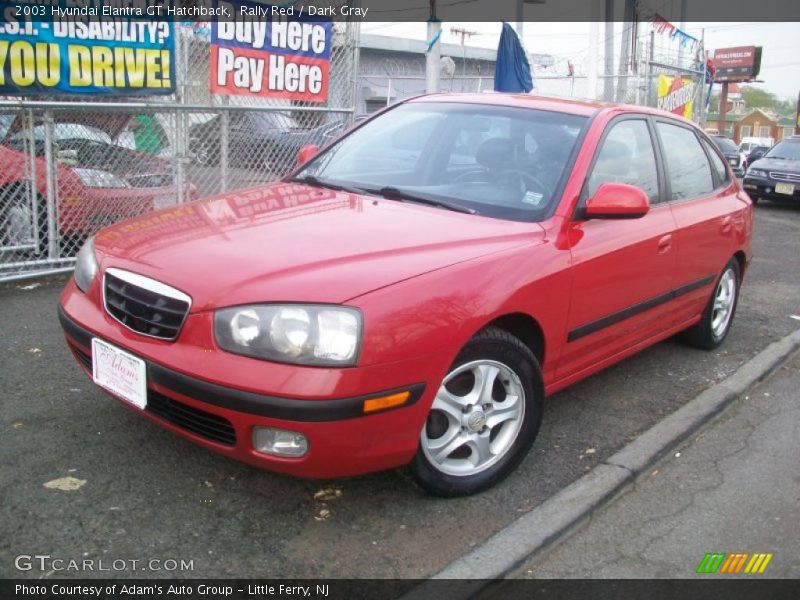 Rally Red / Dark Gray 2003 Hyundai Elantra GT Hatchback